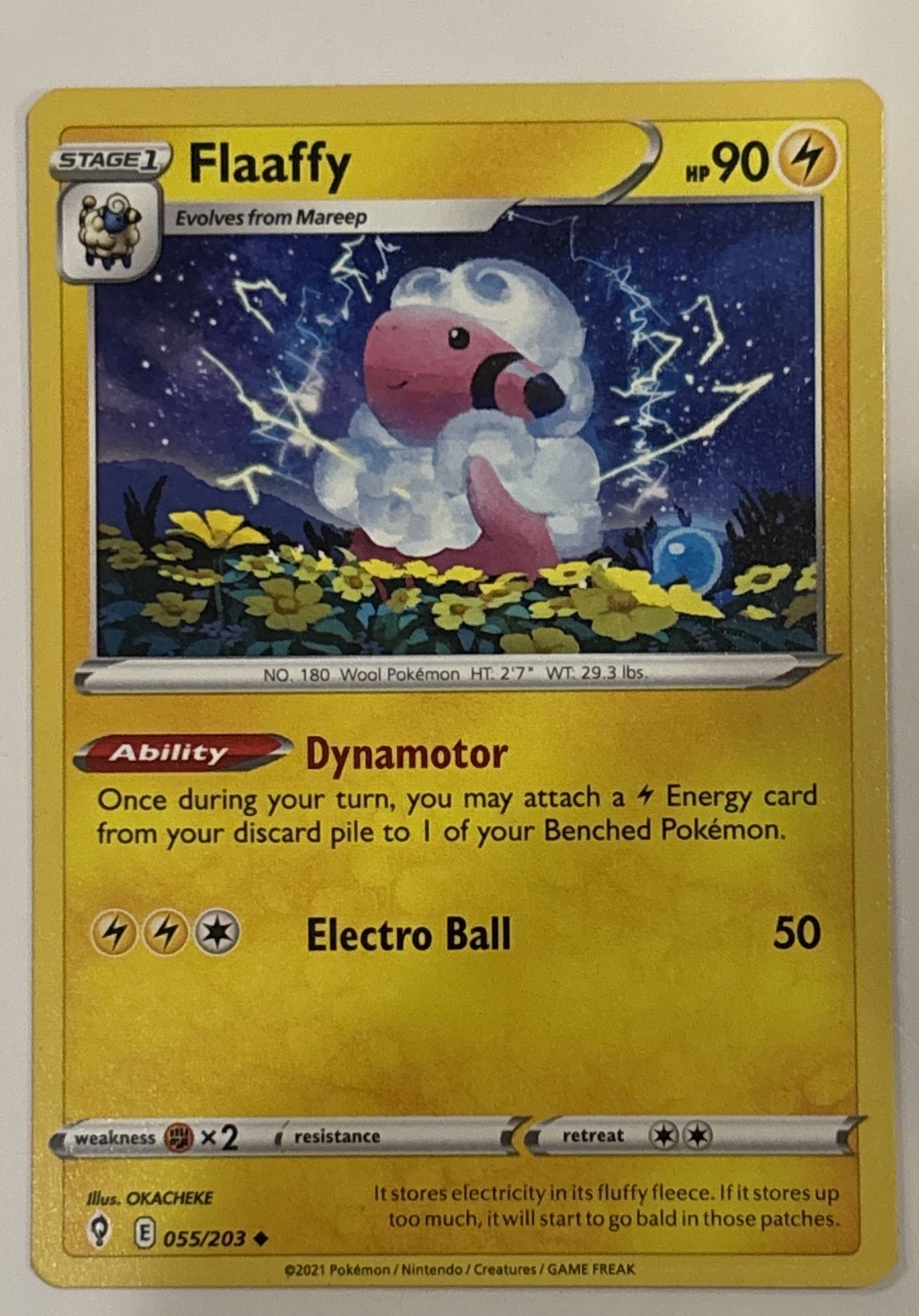 Flaaffy 055/203 SWSH07: Evolving Skies Regular NM/M