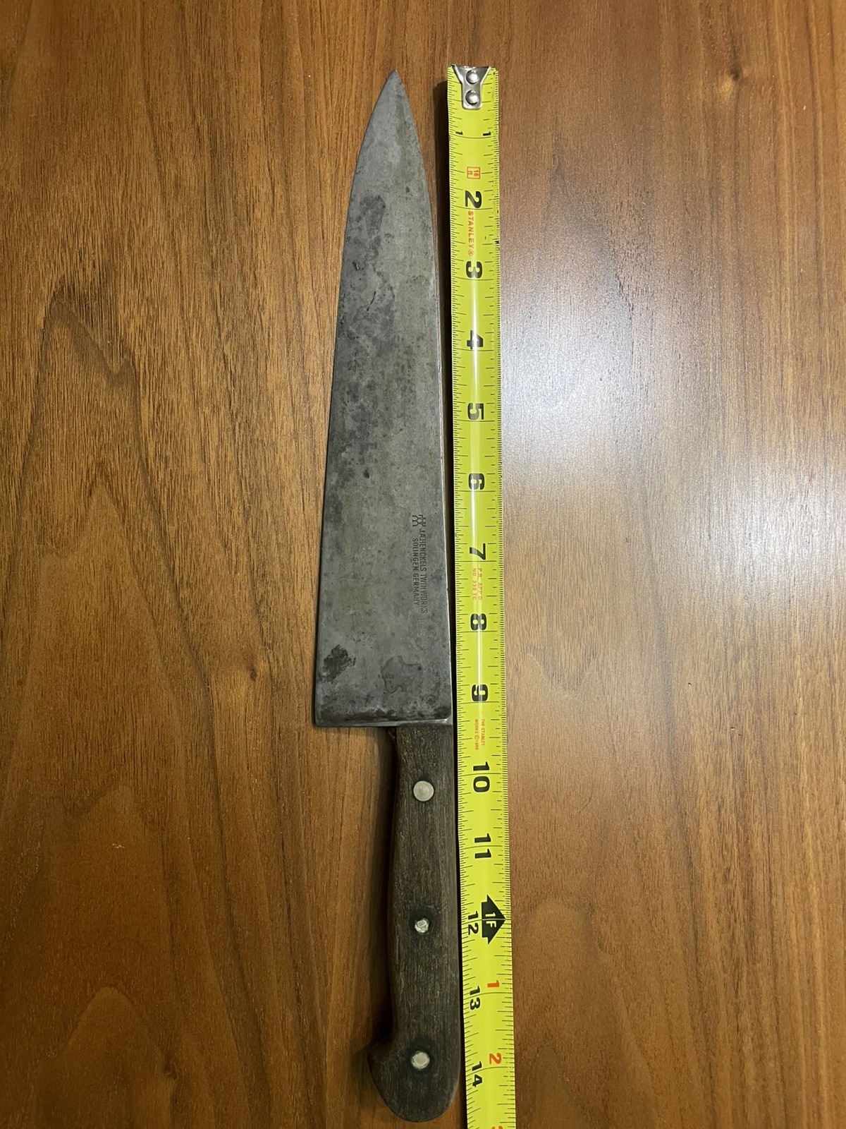 Antique J A Henckels Twinworks Germany Carbon Steel 102-9  Chef\'s Knife