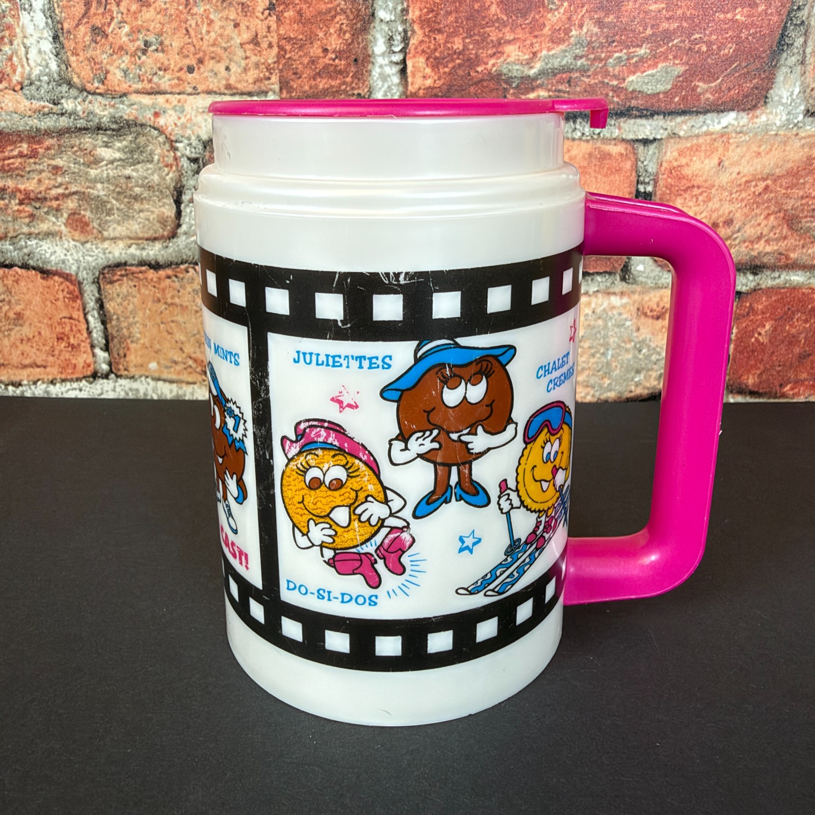 Vintage - Whirley Brand- 1990 Girl Scouts Cookie Travel Mug- See Photos Clean Vintage - Whirley Brand- 1990 Girl Scouts Cookie Travel Mug- See Photos Clean