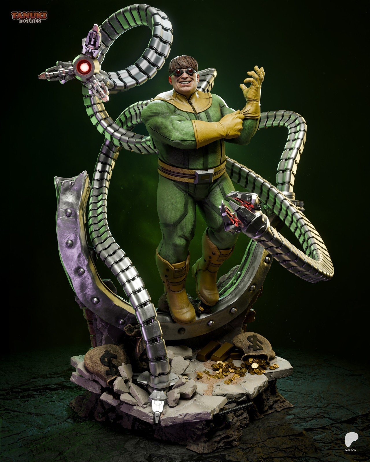 Dr Octopus 1/6 Scale Figure Statue Unpainted Garage Kit Resin