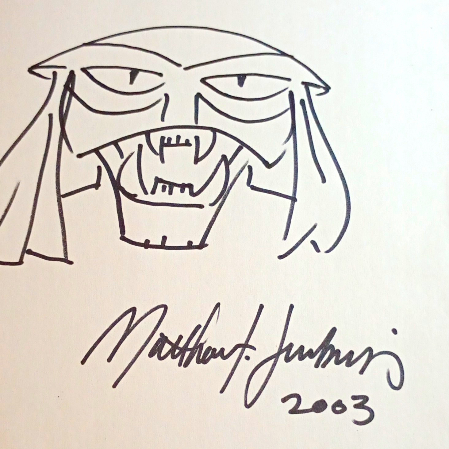 Original Signed Animation Theme Character Drawing Art, Year 2003