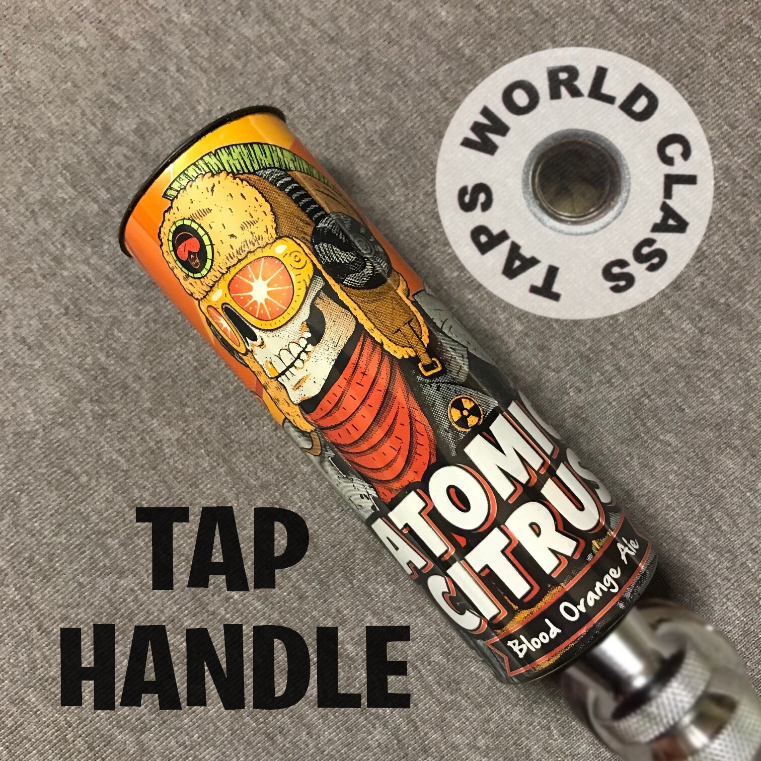 nice SHORTY New Belgium ATOMIC CITRUS BLOOD ORANGE TAP HANDLE MARKER 3.75in