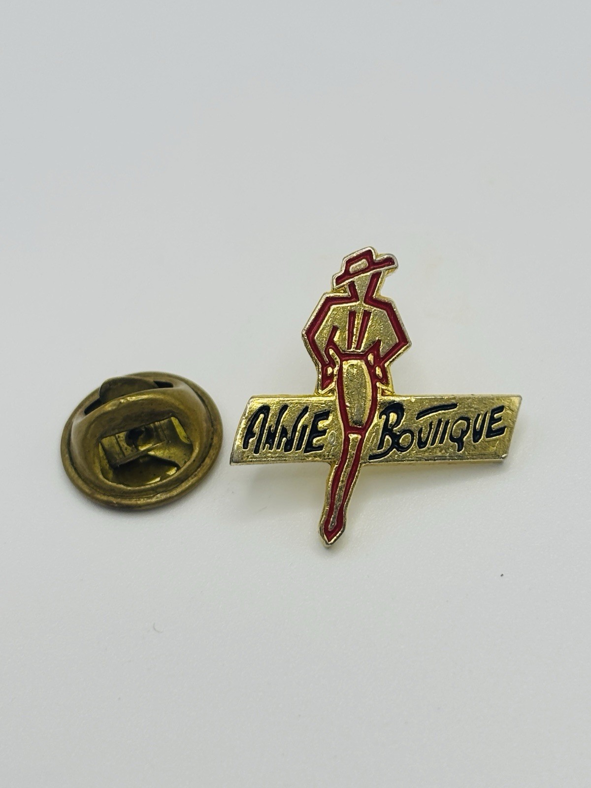 Vintage Annie Boutique French Fashion Enamel Pin Badge Retro Advertising Vintage Annie Boutique French Fashion Enamel Pin Badge Retro Advertising
