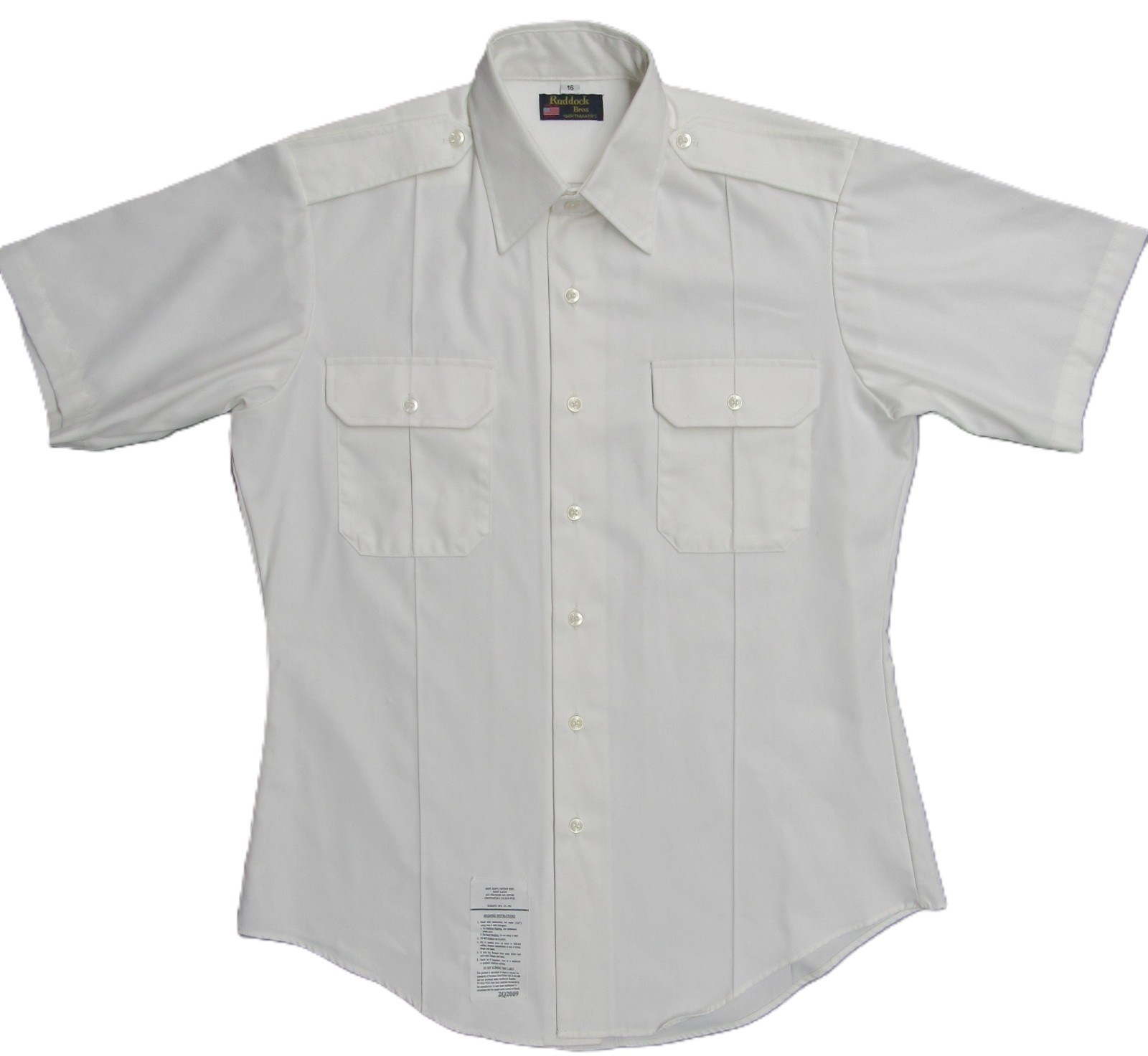 NWT MENS 15.5 (Medium) ARMY SERVICE UNIFORM Short Sleeve ASU Dress White Shirt