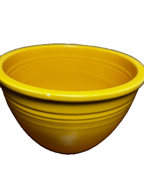 Vintage Fiesta Yellow #4 Mixing Bowl 5\ Vintage Fiesta Yellow #4 Mixing Bowl 5\