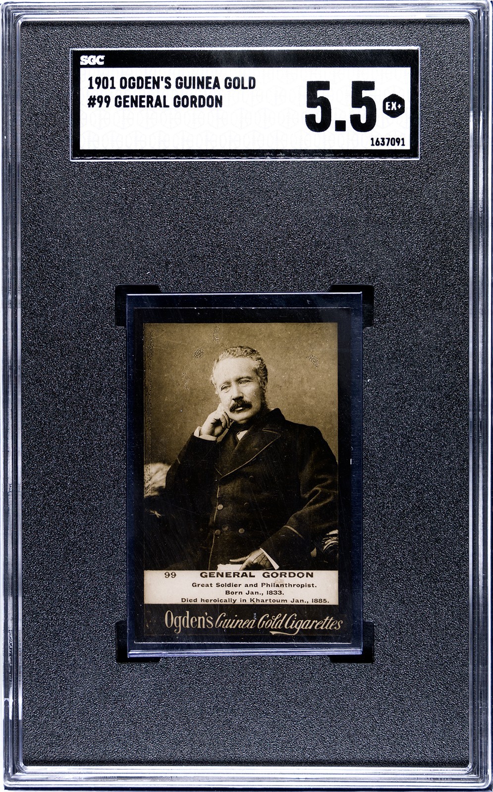 1901 Ogden's Guinea Gold #99 General Gordon - SGC 5.5 EX+ - rare tobacco card