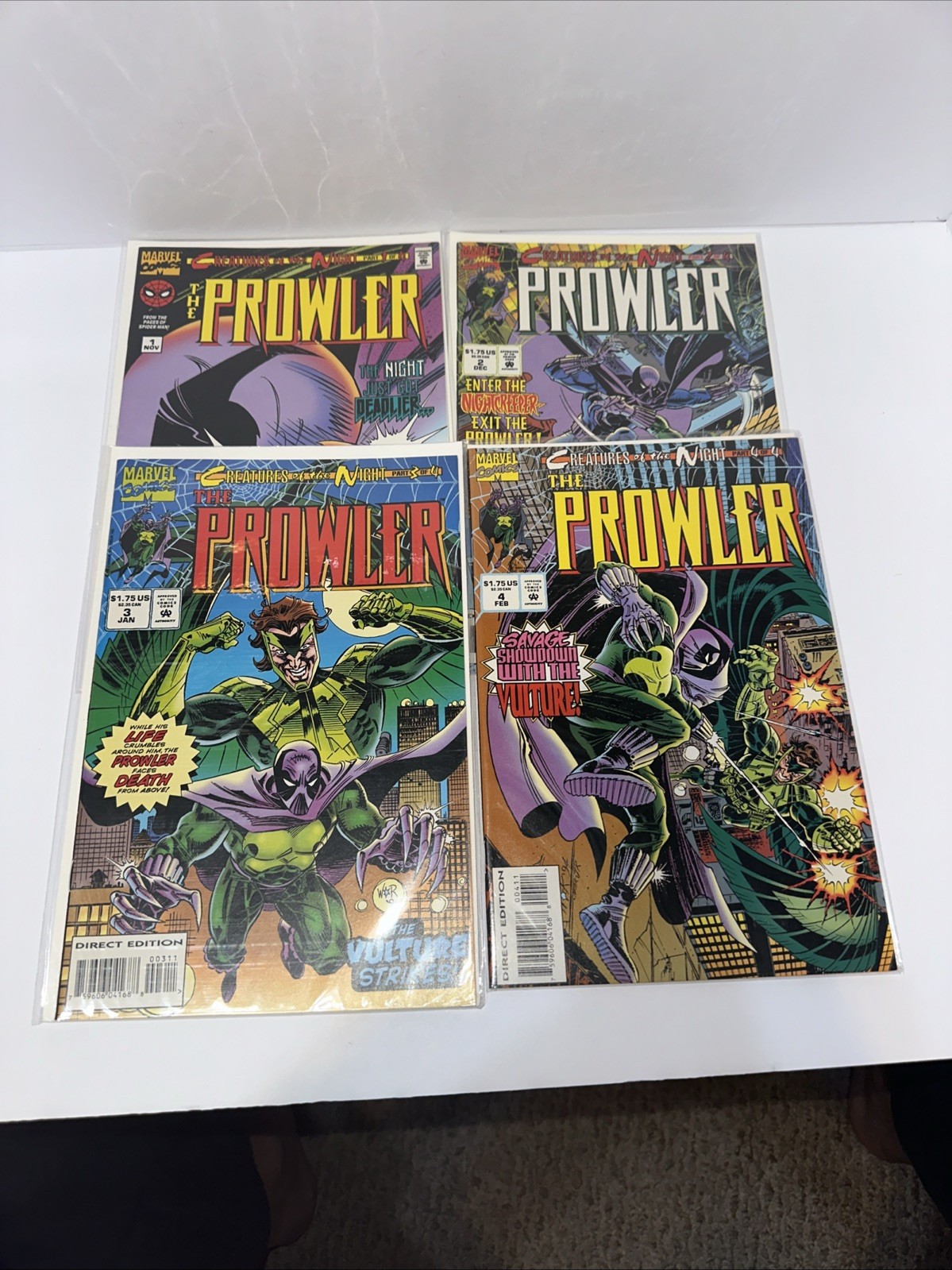THE PROWLER (1997) #1, 2, 3, 4 Marvel Comics VF/NM Complete Series Run Set