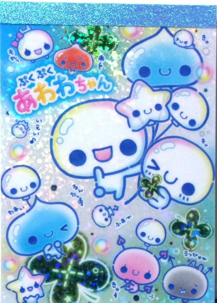 KAMIO Puku Puku Awawa-chan Clover Large A6 Memo Pad Made in Japan