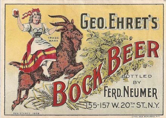 Geo. Ehret's  Bock  Beer Label  Refrigerator / Tool Box Magnet