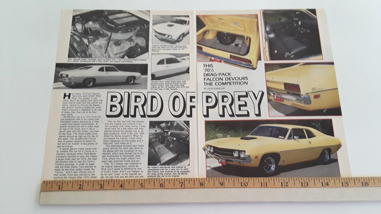 1970 1/2 FORD DRAG PACK FALCON - ORIGINAL 1990 ARTICLE 1970 1/2 FORD DRAG PACK FALCON - ORIGINAL 1990 ARTICLE