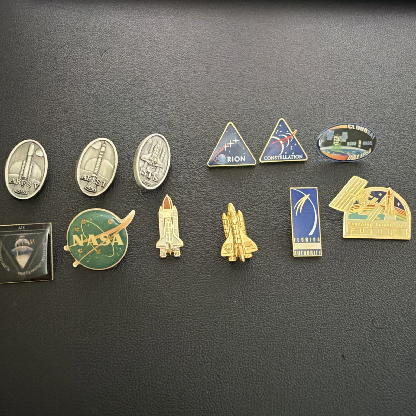 Lot Of 12 NASA Space Theme Lapel Hat Pins Orion Ares STS
