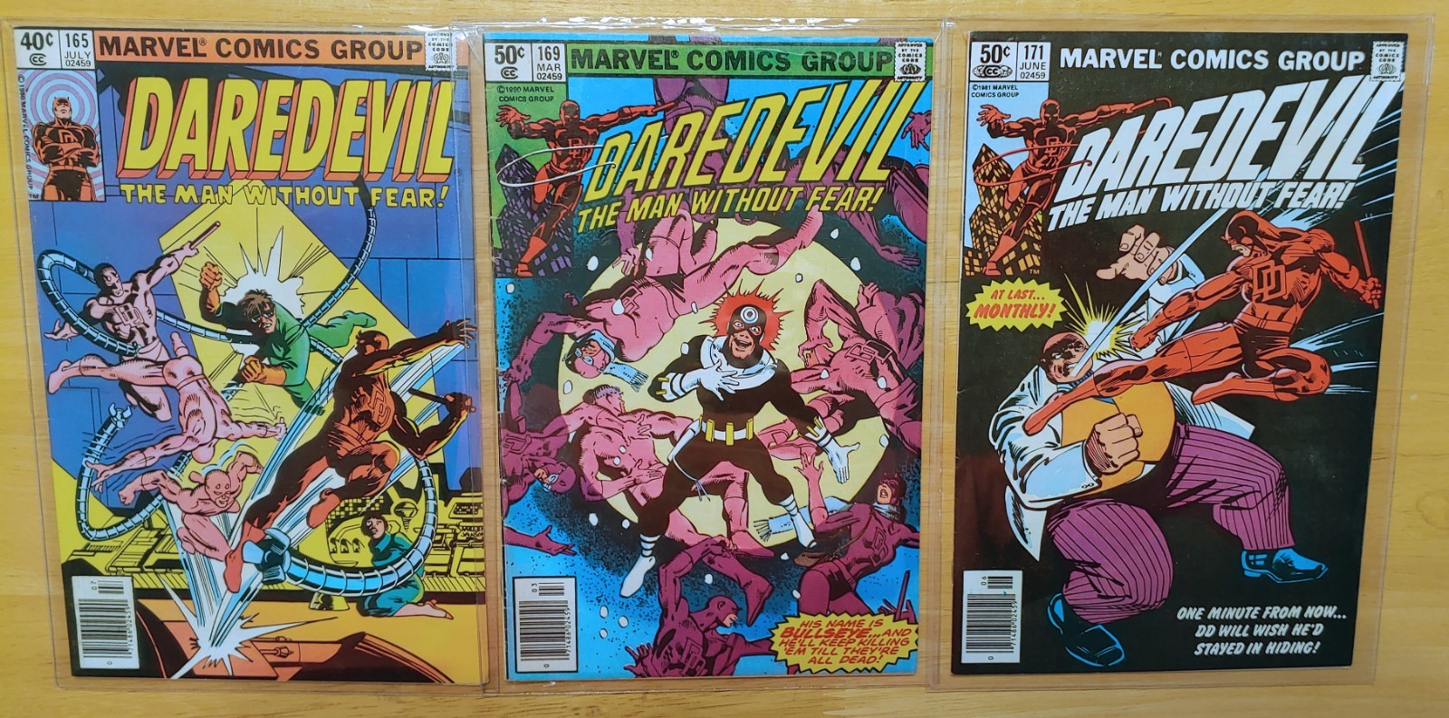 Frank Miller Daredevil 22 issue lot 165,169,171,173-191 - All sleeved, VG to NM+