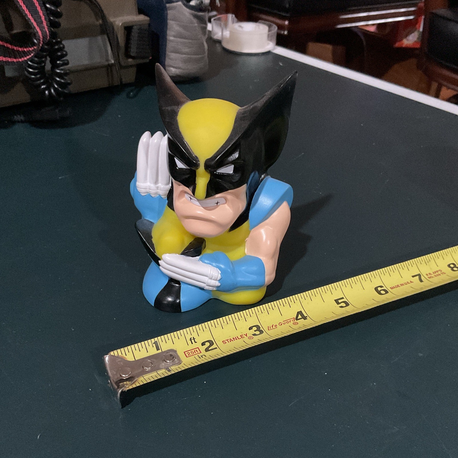 1999 Banpresto X-Men Wolverine Vinyl Coin Piggy Bank Figure Japan Import Marvel