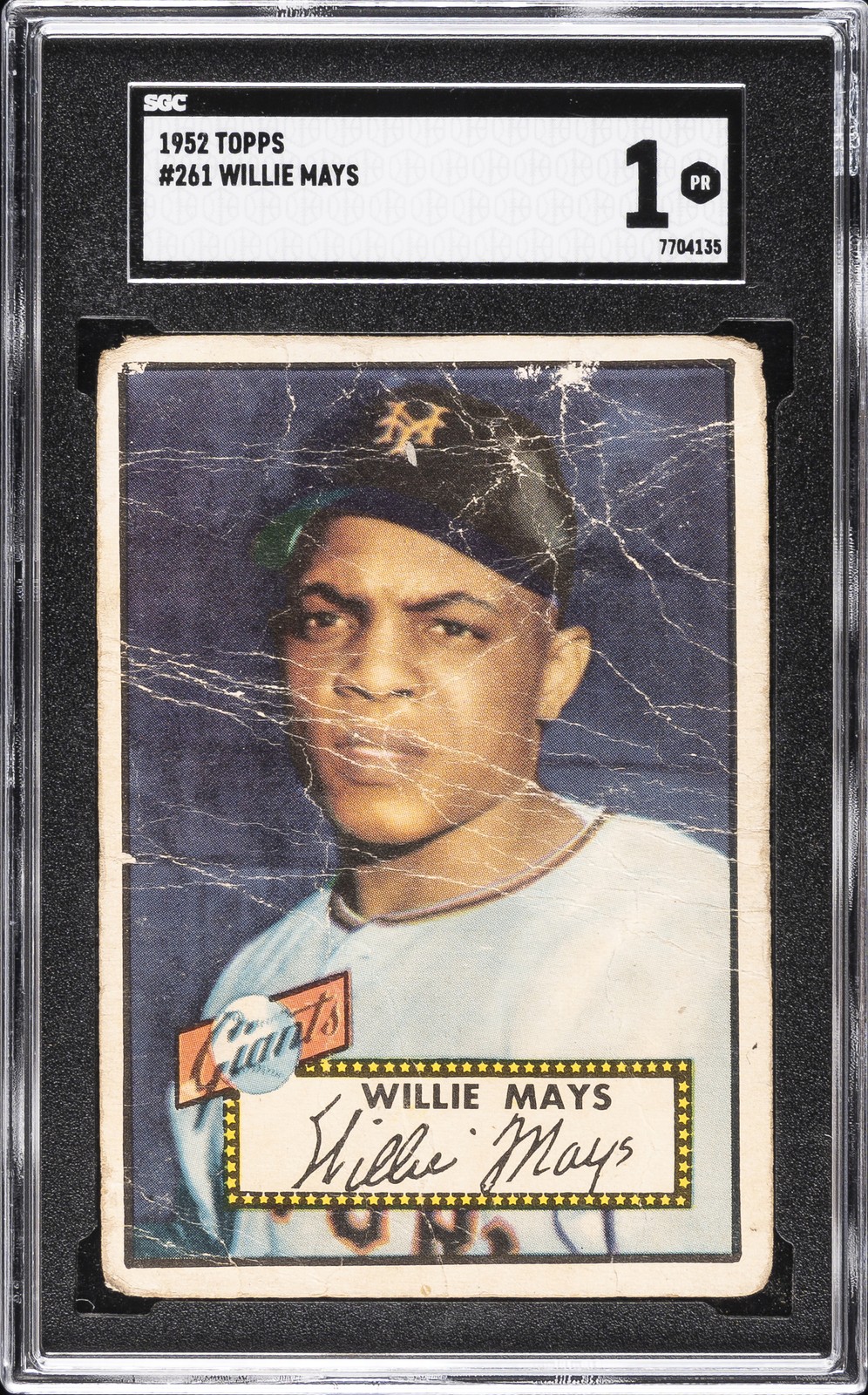 1952 TOPPS #261 WILLIE MAYS SGC 1