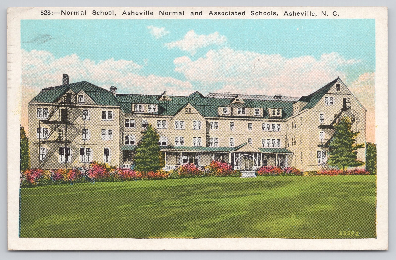 Asheville, North Carolina Asheville Normal School 1935 White Border Posted