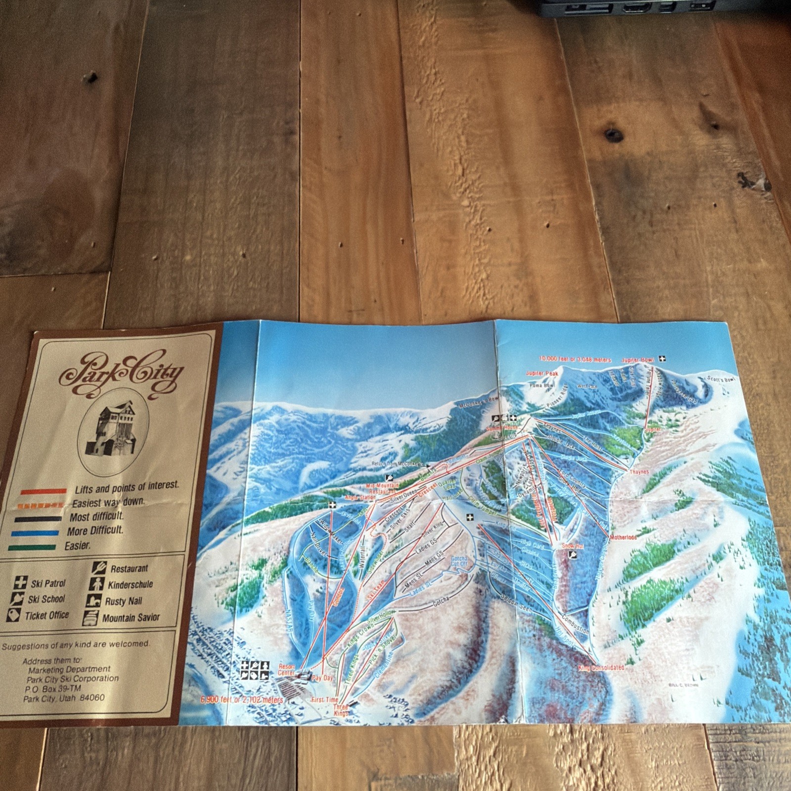 Vintage 1974 Park City Ski Area Trail Map Brochure Utah Resort Ephemera Vintage 1974 Park City Ski Area Trail Map Brochure Utah Resort Ephemera