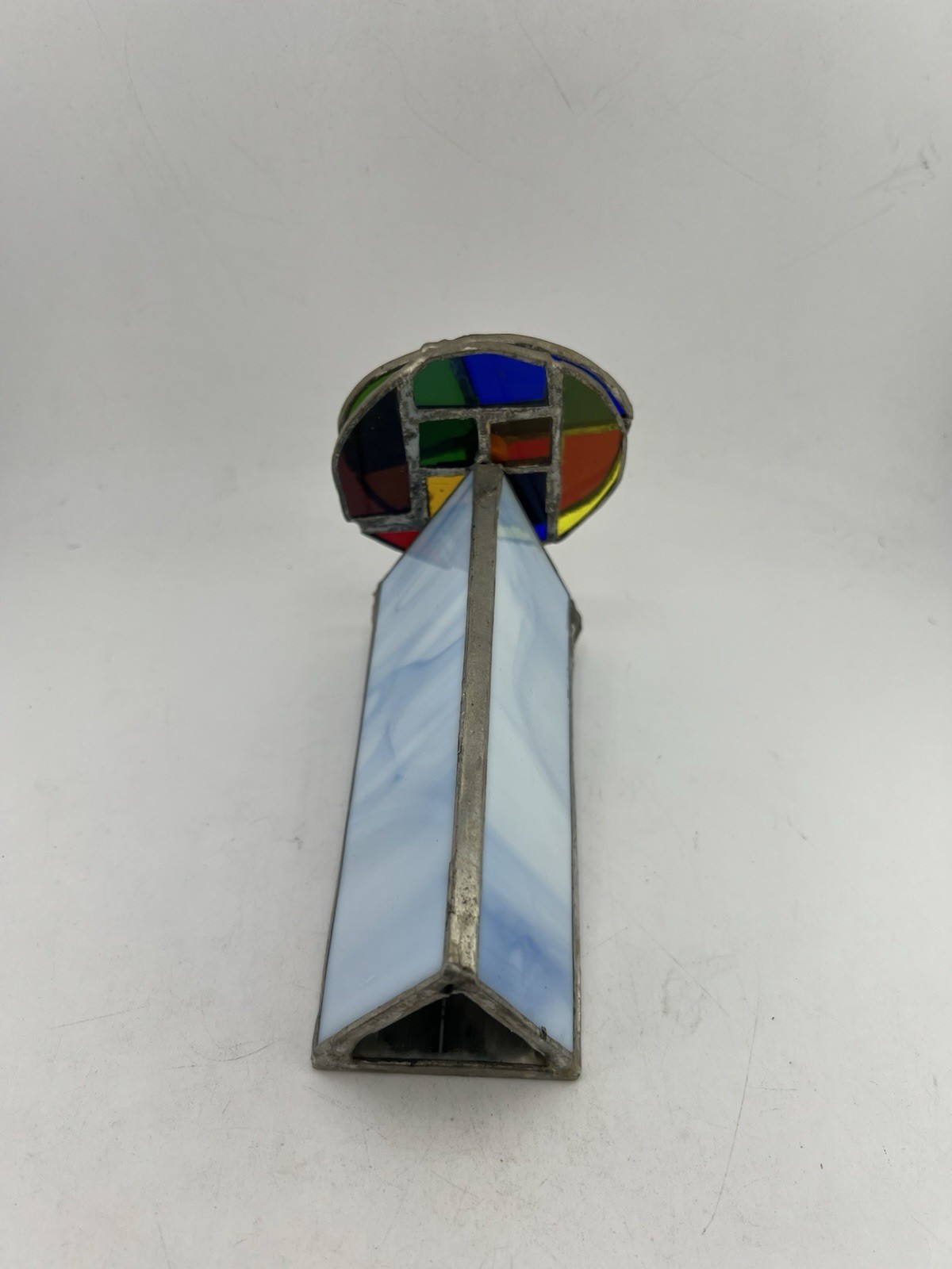 Vintage Stain Glass KALEIDOSCOPE with 2 Revolving Wheels of Color