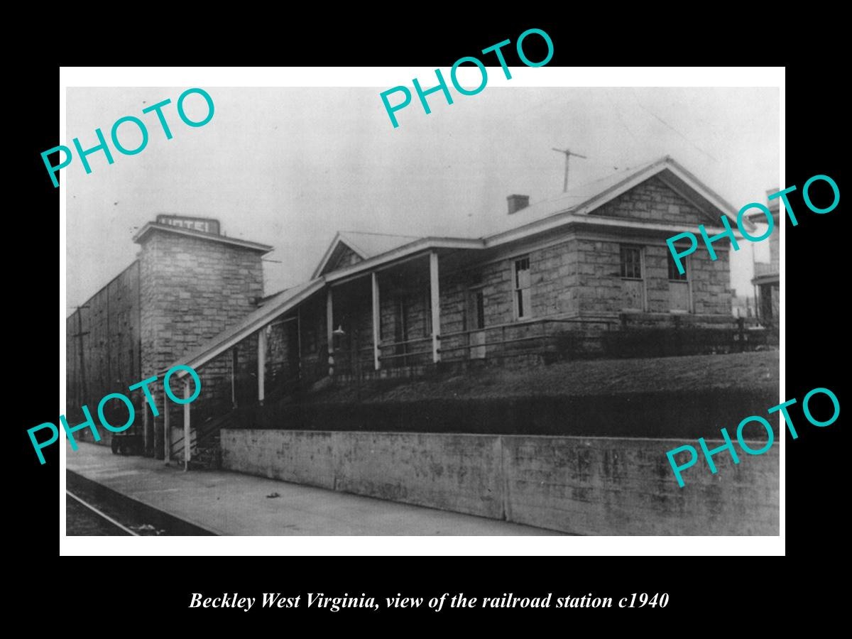 Beckley West Virginia The Railroad Station C1940 Large Historic Old Photo