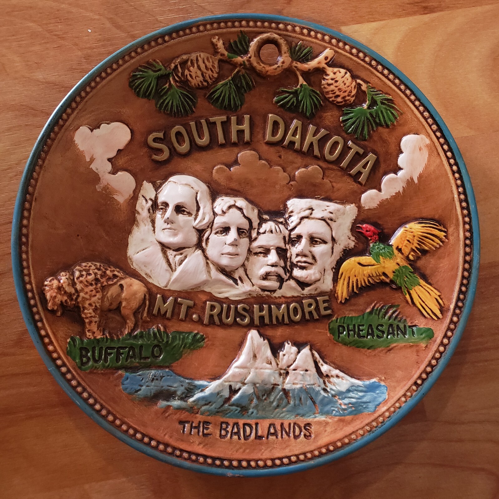 VTG MT. RUSHMORE PLATE SOUTH DAKOTA, Ceramic SOUVENIR WALL PLAQUE/DISH, JAPAN 8\ VTG MT. RUSHMORE PLATE SOUTH DAKOTA, Ceramic SOUVENIR WALL PLAQUE/DISH, JAPAN 8\