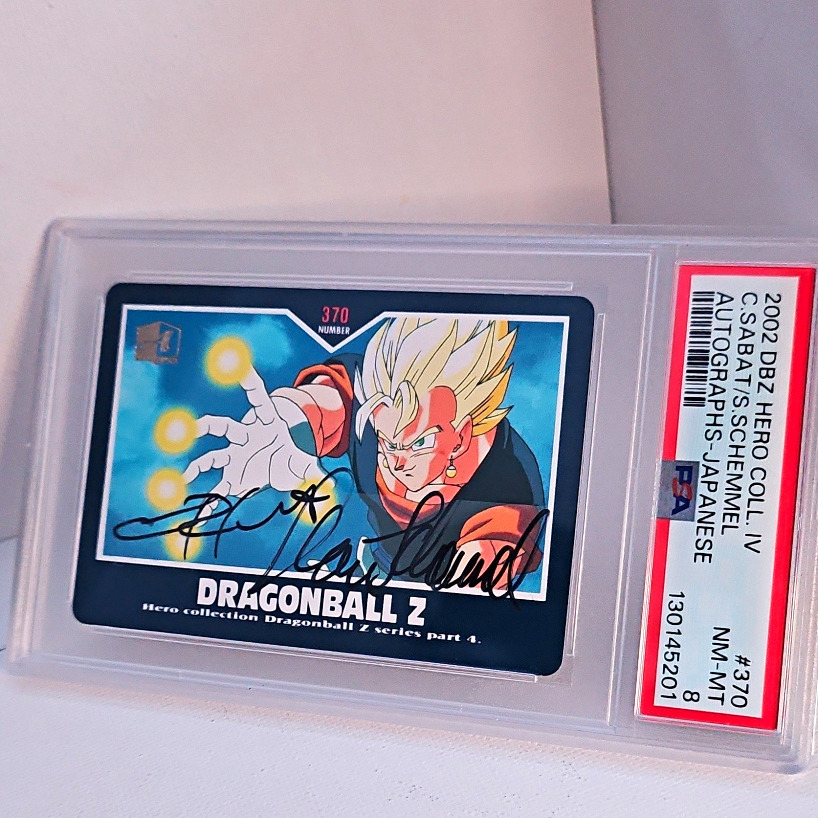 2002 DBZ Hero Collection IV 1 O.A.K 120/500 Autographed By Goku And Vegeta EN VC