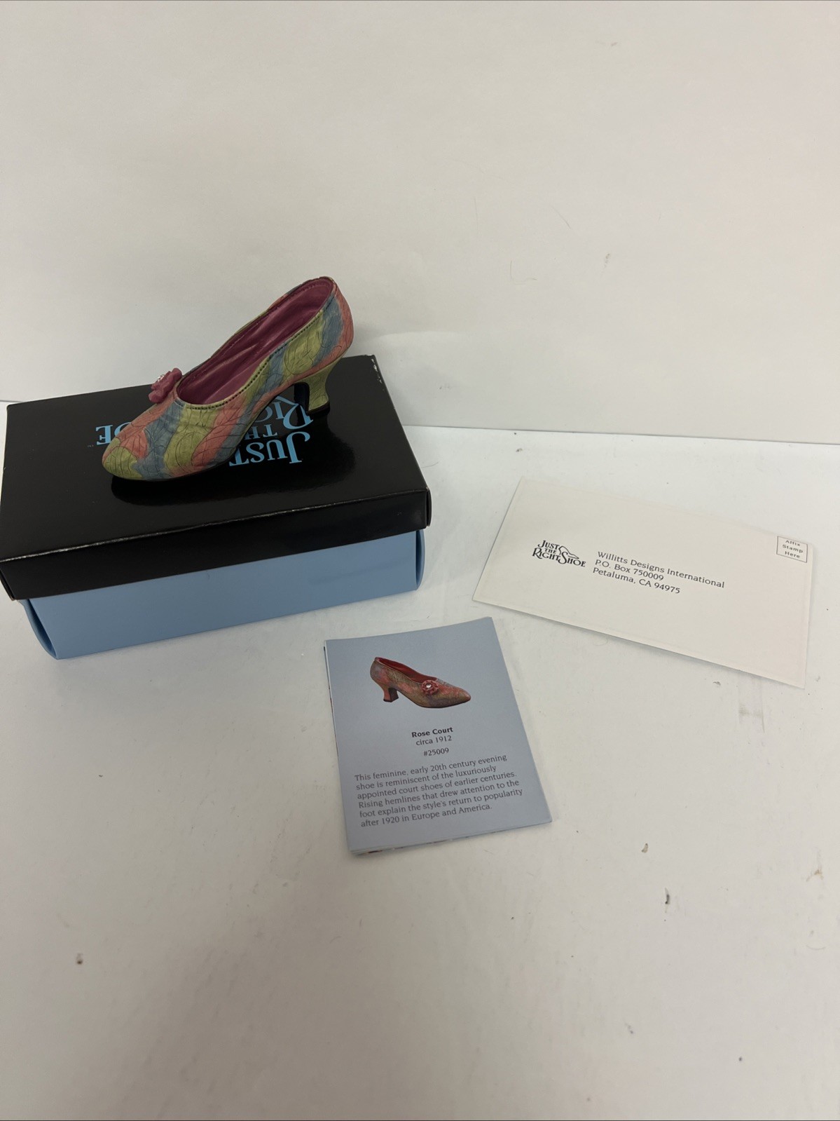 Raine Willitts Rose Court High Heel Shoe Figurine 1998 | Item 25009 | With Box