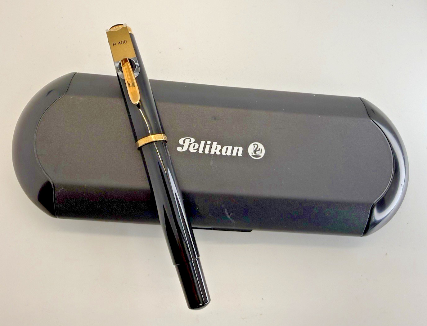 Pelikan R400 Rollerball Pen Black GT W Germany Excellent in Box R400 Tag refills
