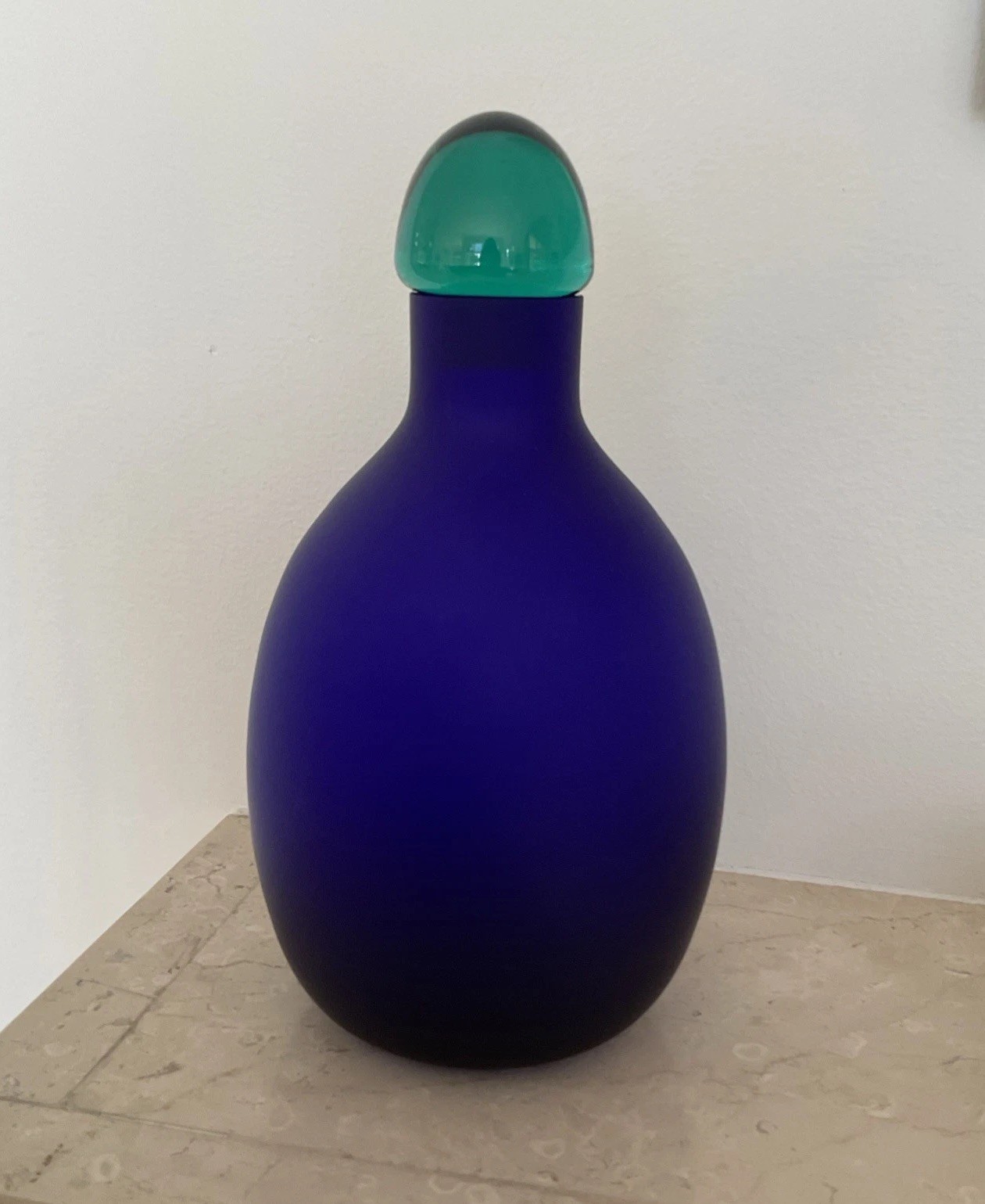 V. Nason & C. Italian Murano Glass Purple Glass 8.5” Decanter Or Bottle, Marked V. Nason & C. Italian Murano Glass Purple Glass 8.5” Decanter Or Bottle, Marked