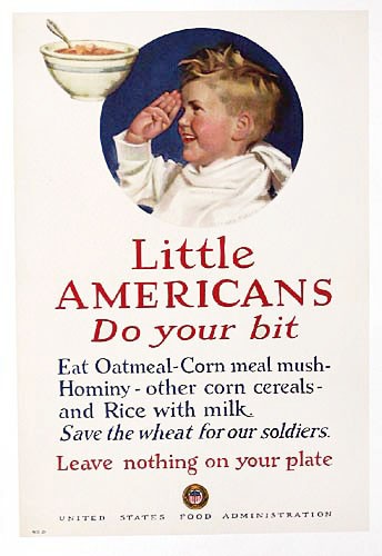 Original WWI US Food Administration Poster - Little Americans do your bit... Original WWI US Food Administration Poster - Little Americans do your bit...