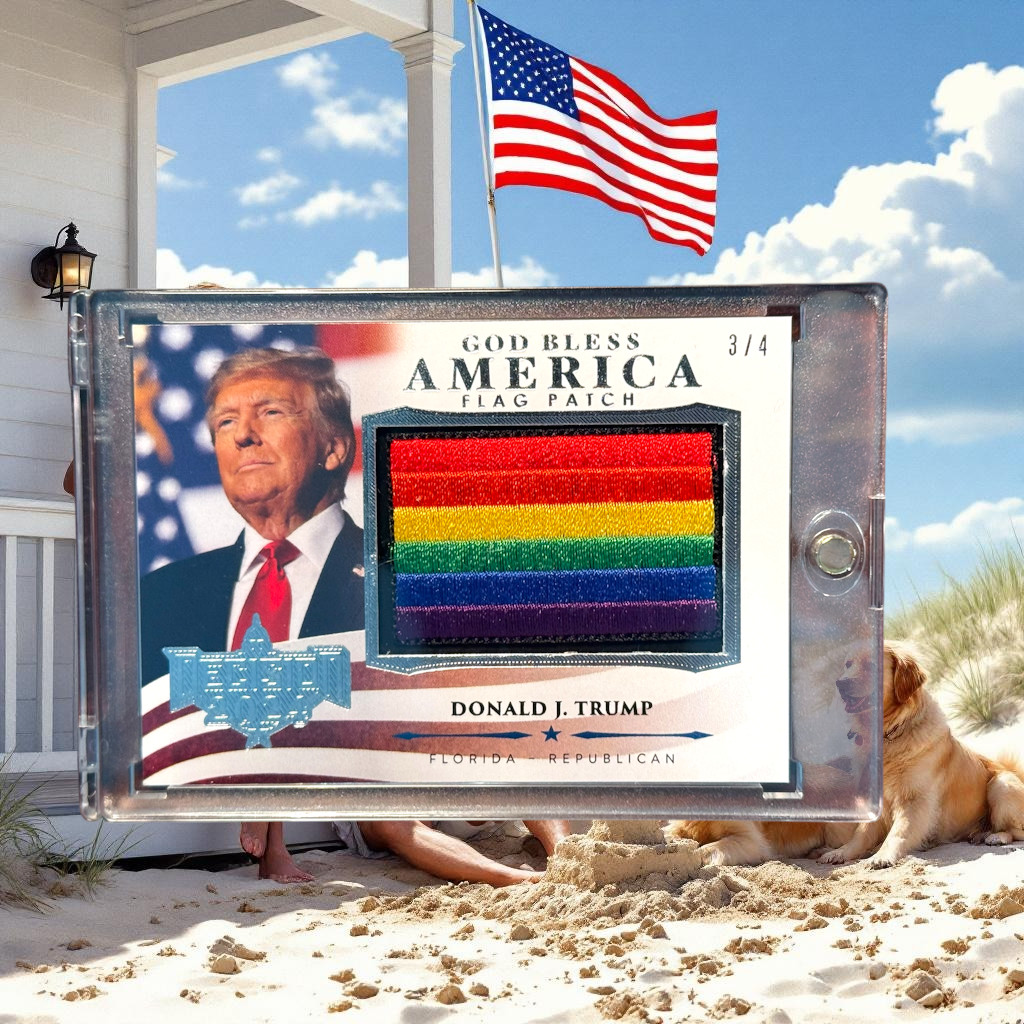Decision 2024 Donald Trump God Bless America Flag Patch 3/4 LGBTQ PRIDE Decision 2024 Donald Trump God Bless America Flag Patch 3/4 LGBTQ PRIDE