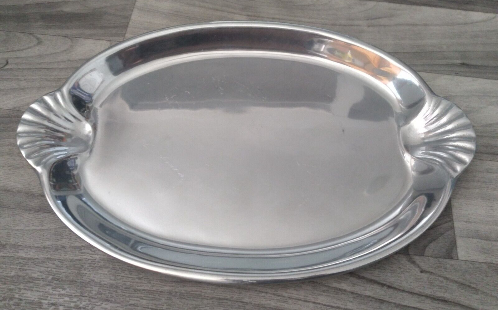 Wilton Pewter Serving Platter Tray 356234 Scallop SeaShell Handle