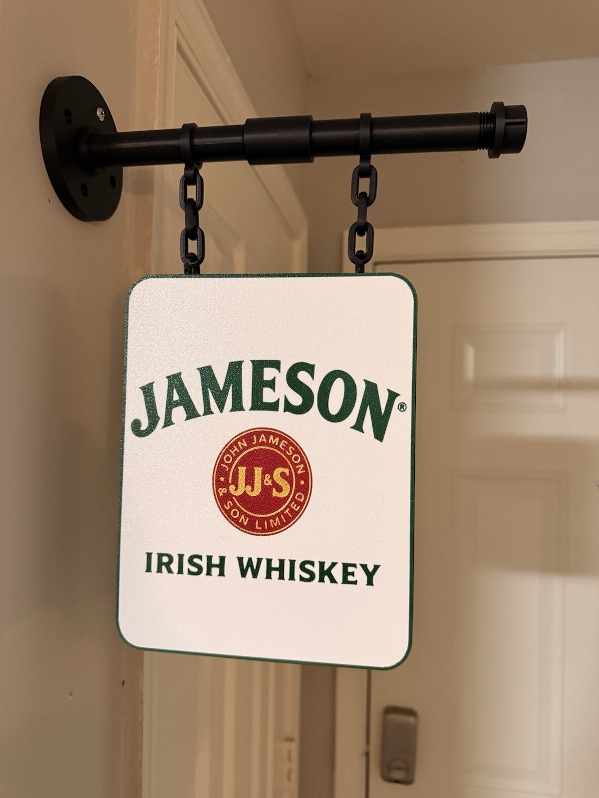 Jameson Irish Whiskey Hanging Pub Sign Jameson Irish Whiskey Hanging Pub Sign