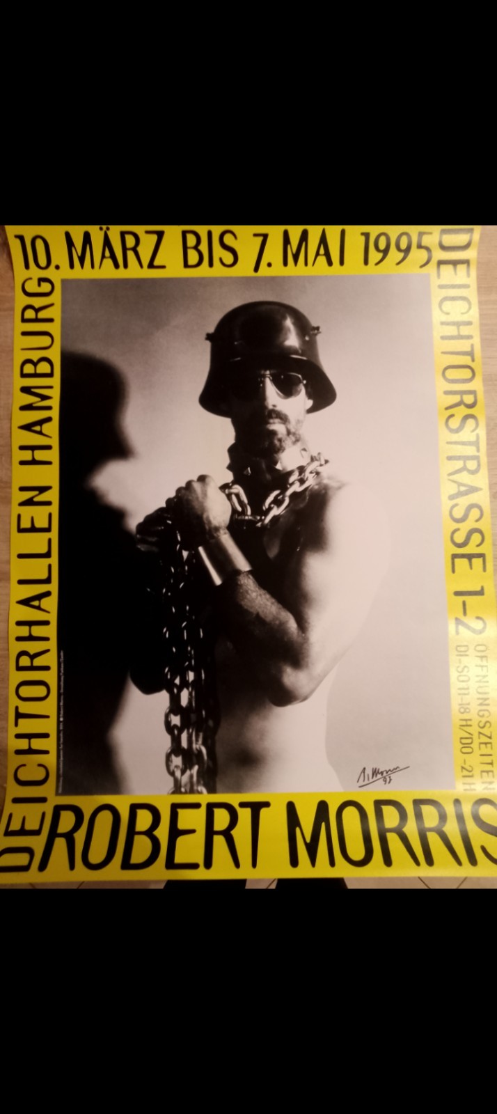 Robert Morris Original Exhibition Poster 84x59cm Autographed '97 