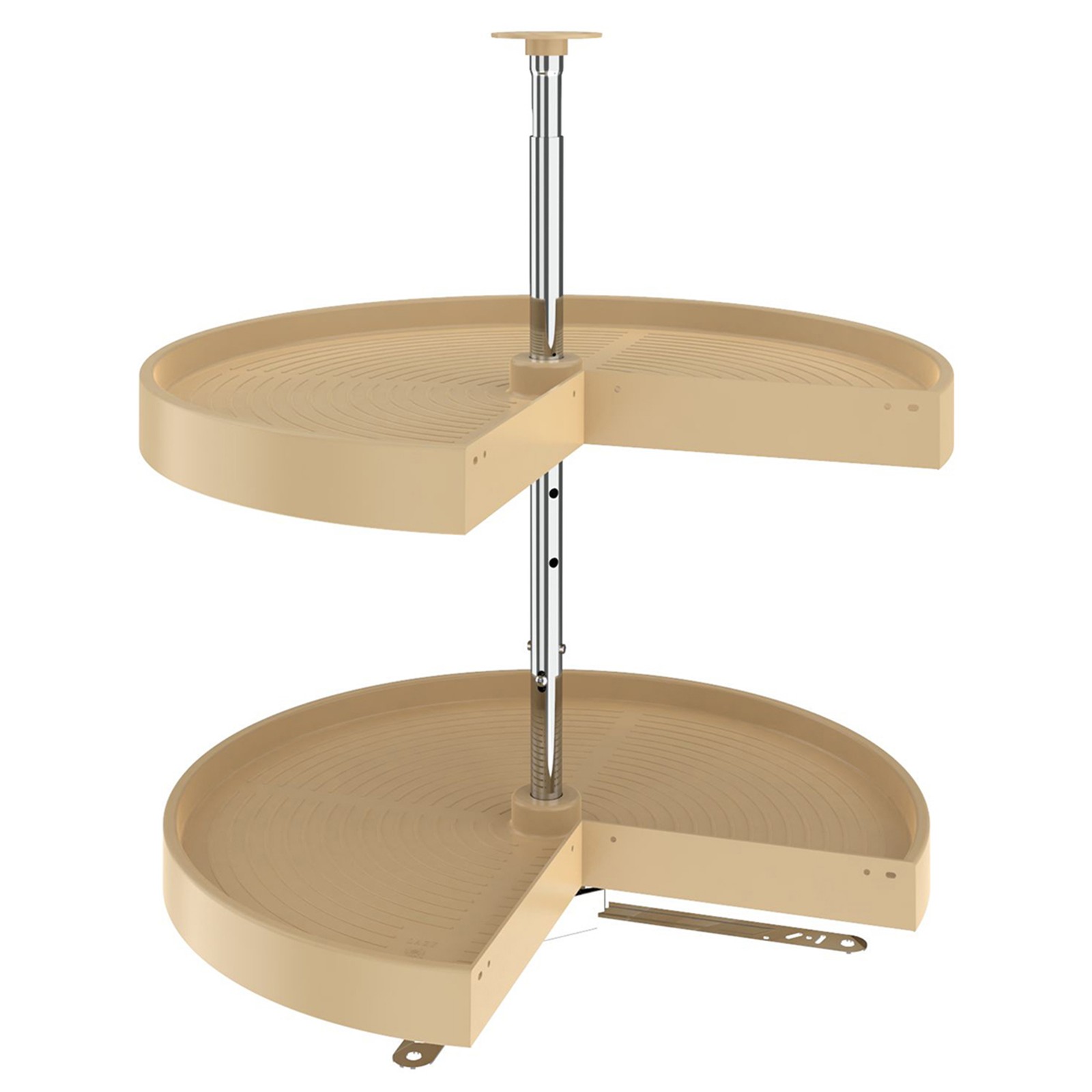 Rev-A-Shelf 24\'\' Lazy Susan Pie-Cut Polymer Two-Shelf, Almond, LD-2942-24-15-1