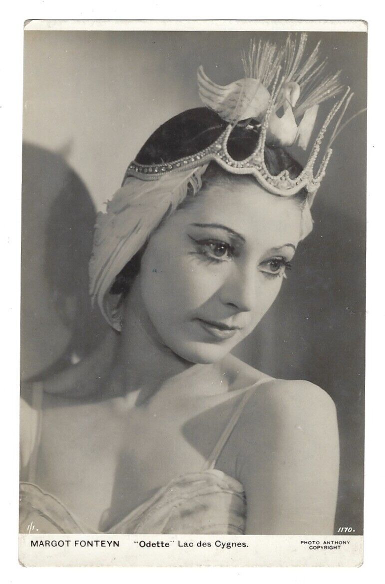 Vintage MARGOT FONTEYN 3x5 SWAN LAKE Glossy PRESS PHOTO Card 30s 40s Ballerina