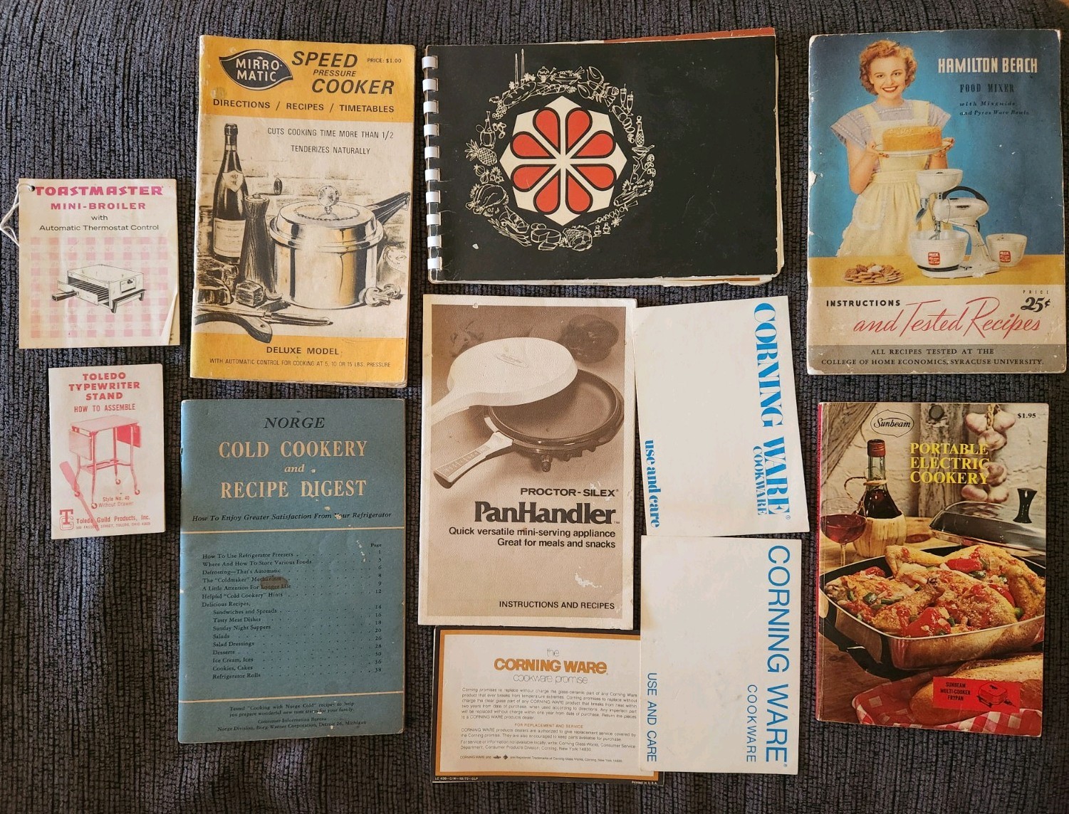 Lot Vtg Instructions Recipe Lot Cooking, Kitchen Retro Mirro Matic Miracle Maid Lot Vtg Instructions Recipe Lot Cooking, Kitchen Retro Mirro Matic Miracle Maid