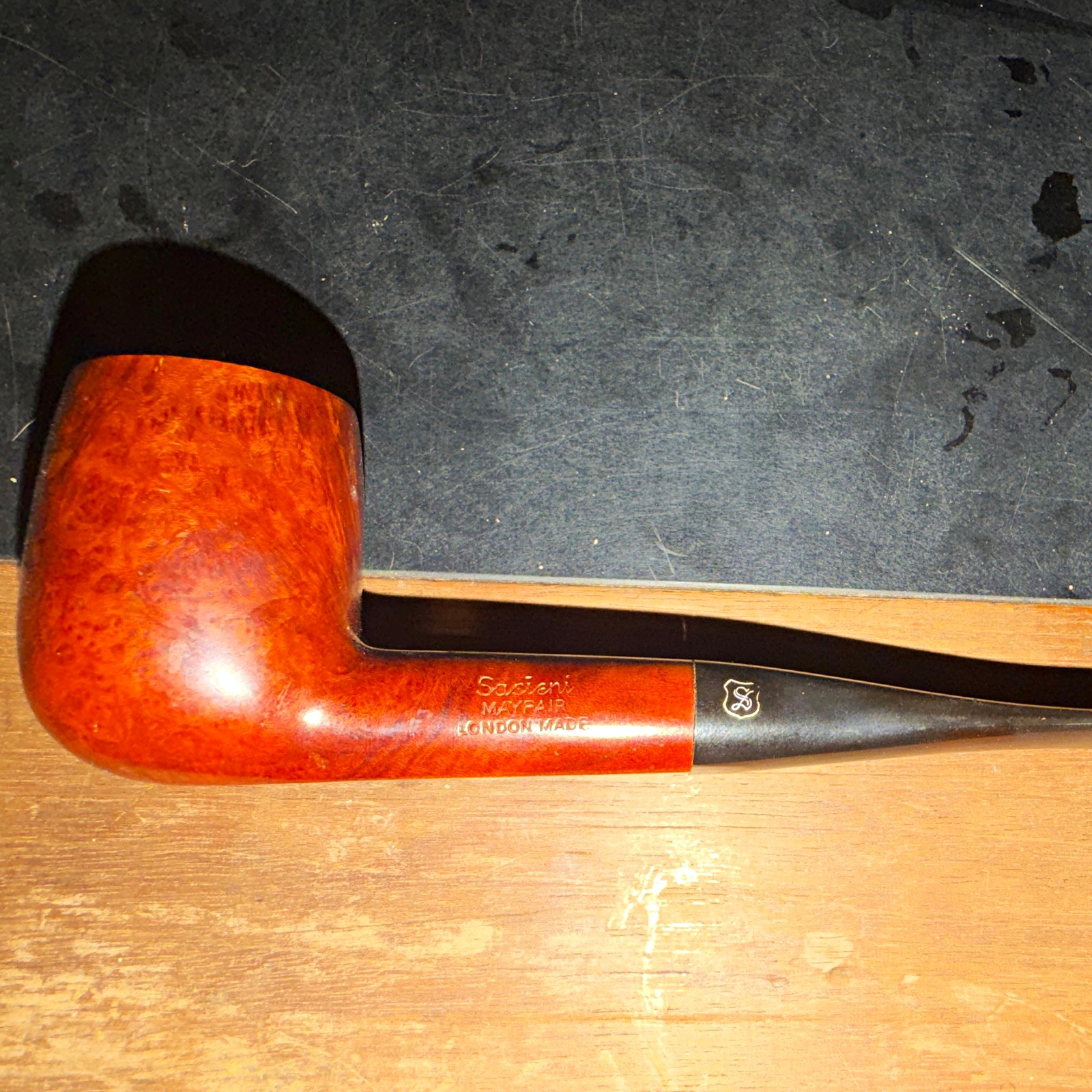 Vintage Sasieni Mayfair Estate Tobacco Smoking Pipe Billiard Made in London 19