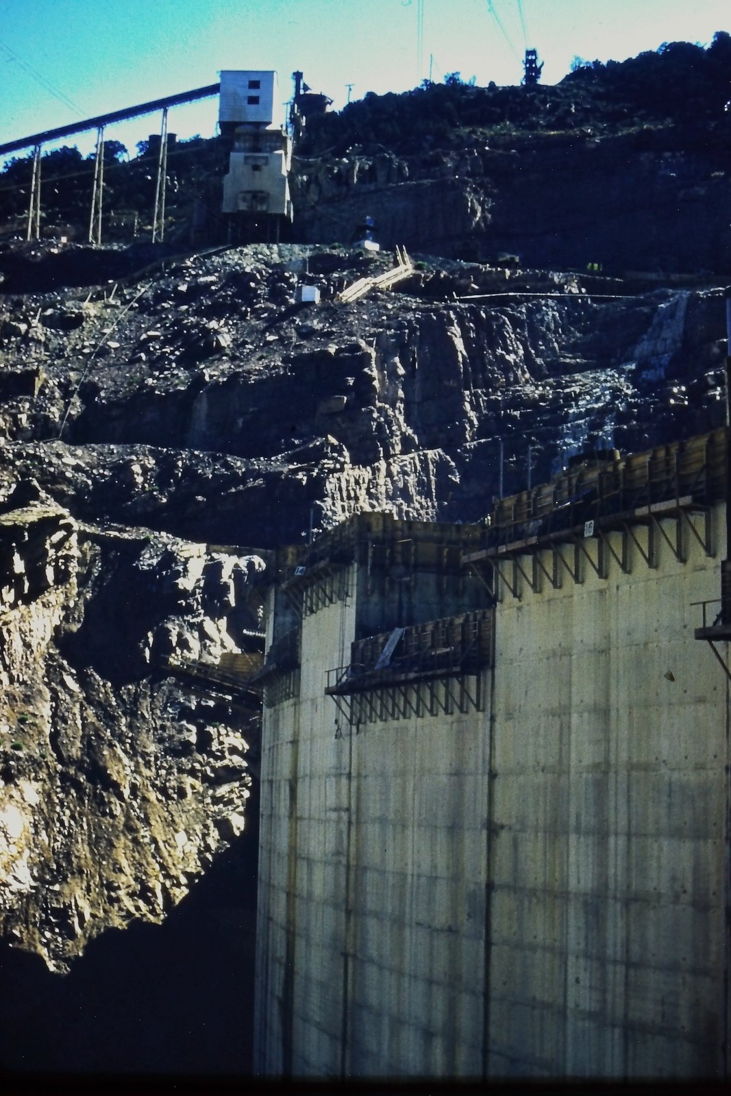 c1960's Kodachrome 35mm Slide, Flaming Gorge Dam Canyon Wall Construction Rocky c1960's Kodachrome 35mm Slide, Flaming Gorge Dam Canyon Wall Construction Rocky