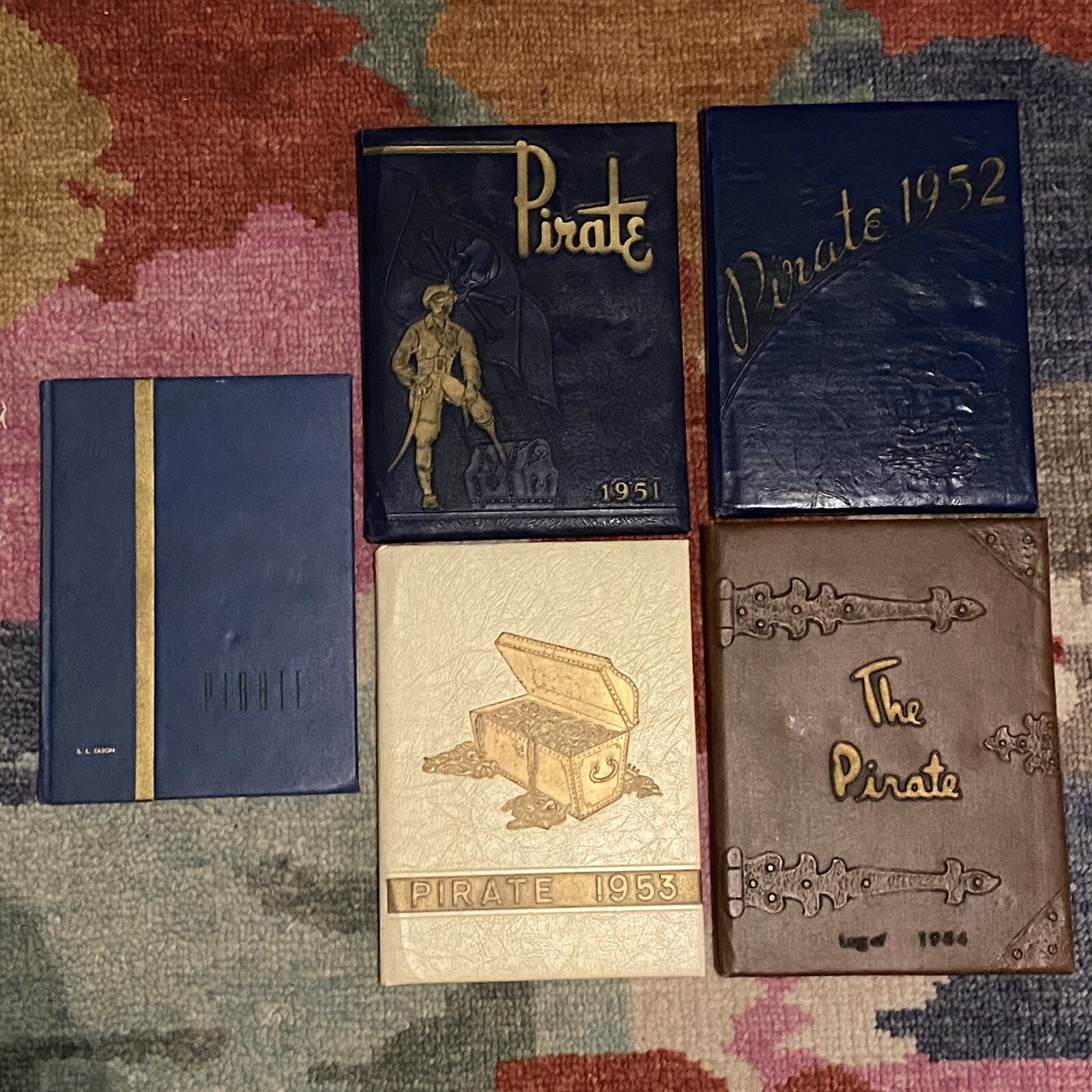 Pirates Yearbooks Lot of 5 1950-54 Vintage So Cal California Palo Verde LA 50s