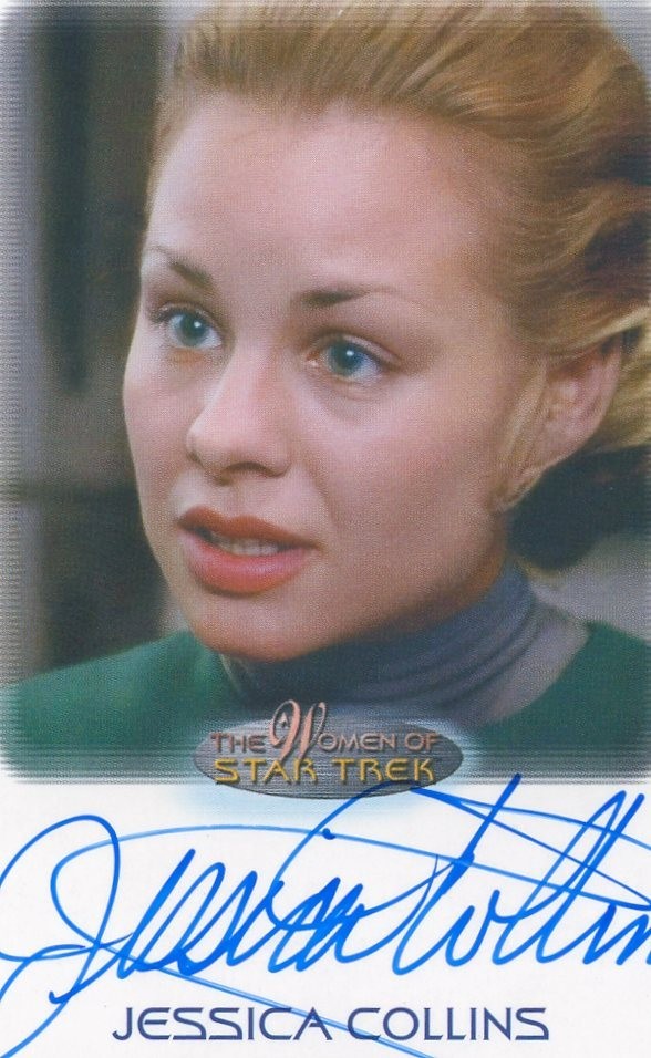 VL VHTF Star Trek Voyager A&I Autograph Card of Jessica Collins Linnis Paris CCC