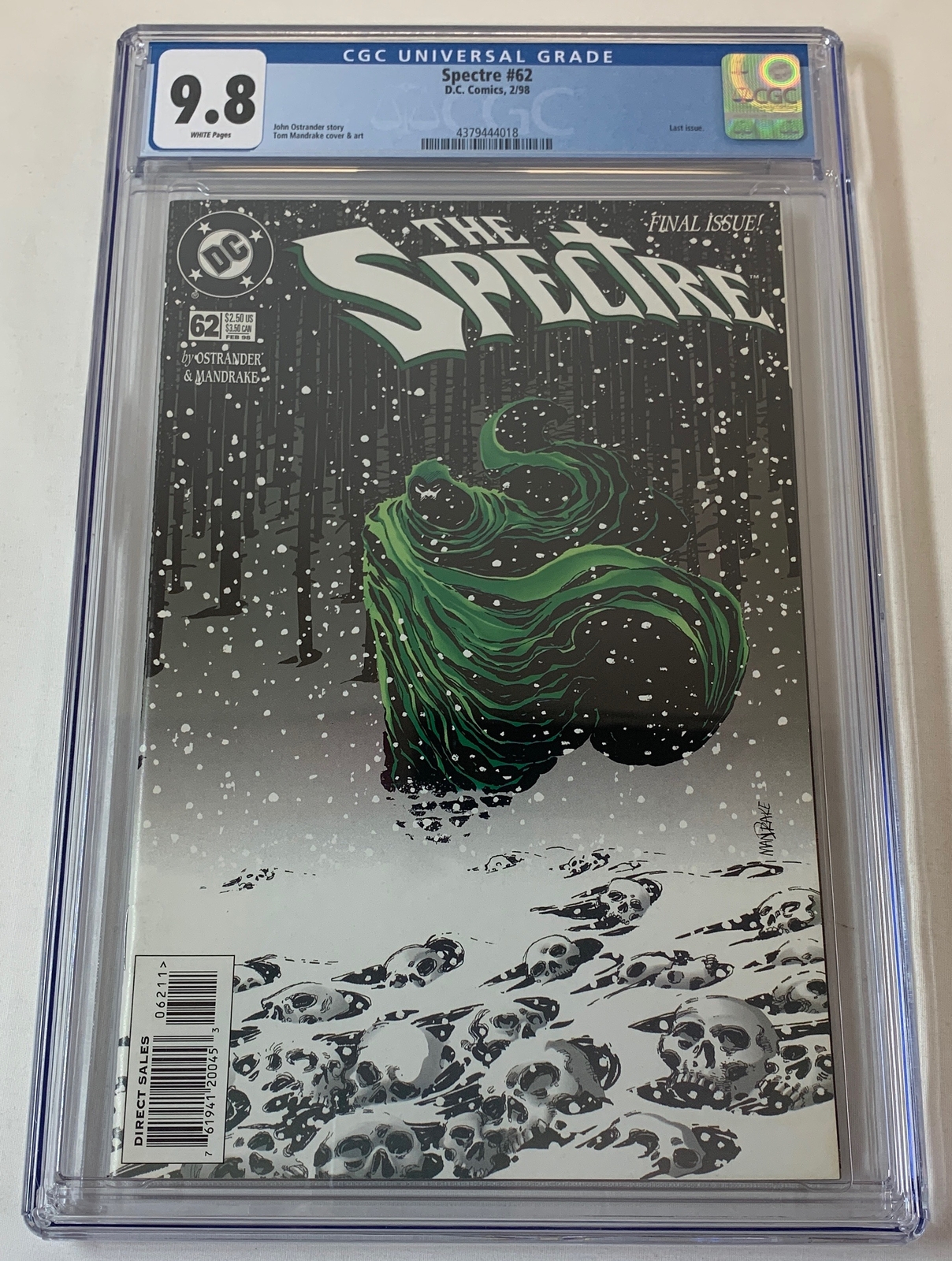 1998 DC Comics THE SPECTRE #62 ~ CGC 9.8 ~ final issue