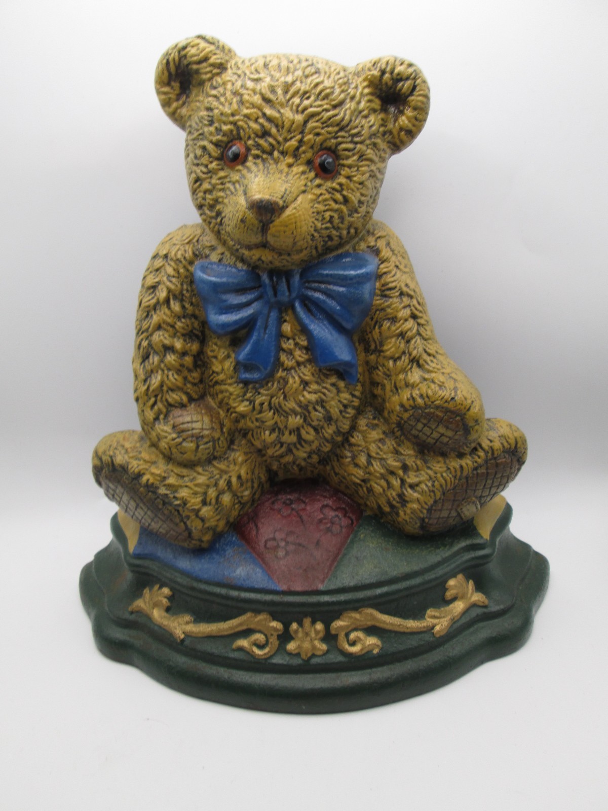 Vintage Cast Iron Teddy Bear11x10 doorstop bookend heavy unmarked mold 0 stamped Vintage Cast Iron Teddy Bear11x10 doorstop bookend heavy unmarked mold 0 stamped
