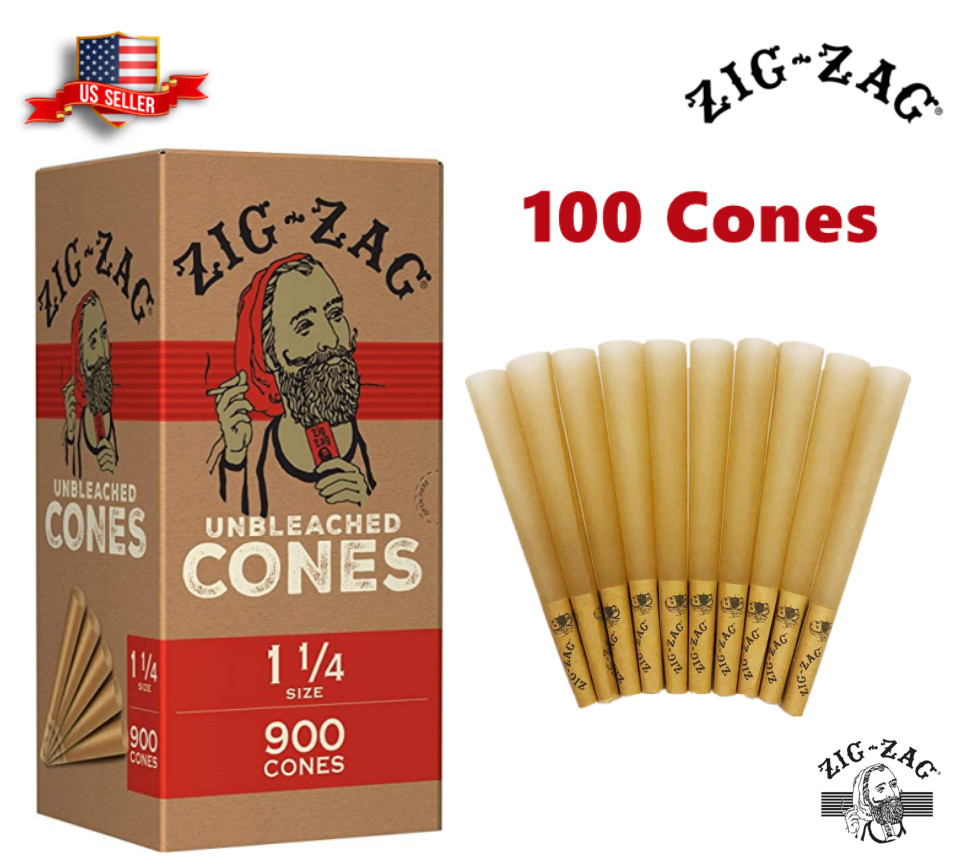 Zig-Zag® Unbleached Paper Cones 1 1/4 Size 100 Pack Fast Shipping Zig-Zag® Unbleached Paper Cones 1 1/4 Size 100 Pack Fast Shipping
