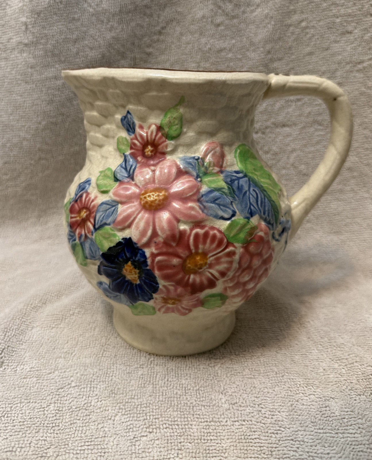 Vintage 6 1/2 inch  Art Deco Handpainted Water Vase/Pitcher