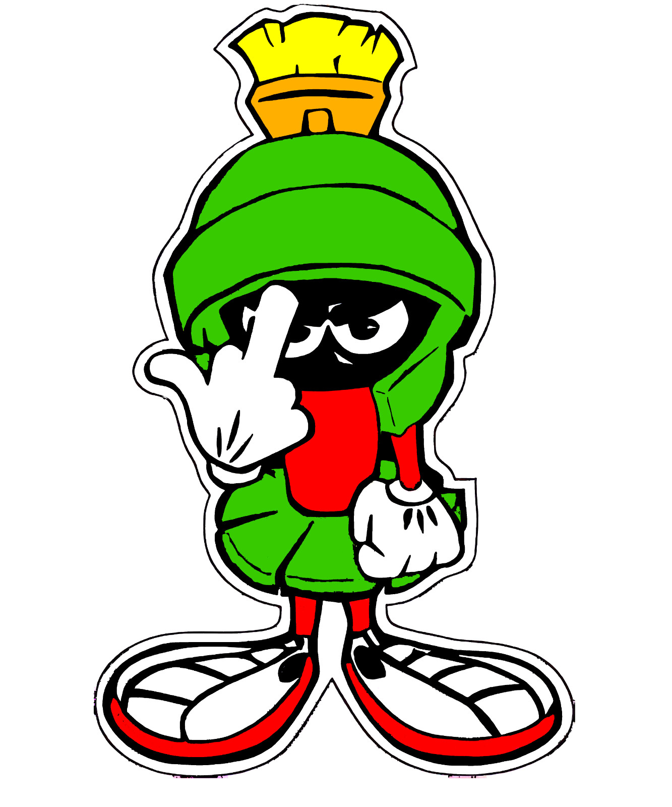 Marvin the Martian Middle Finger Sticker / Vinyl Decal | Many Sizes w/ TRACKING