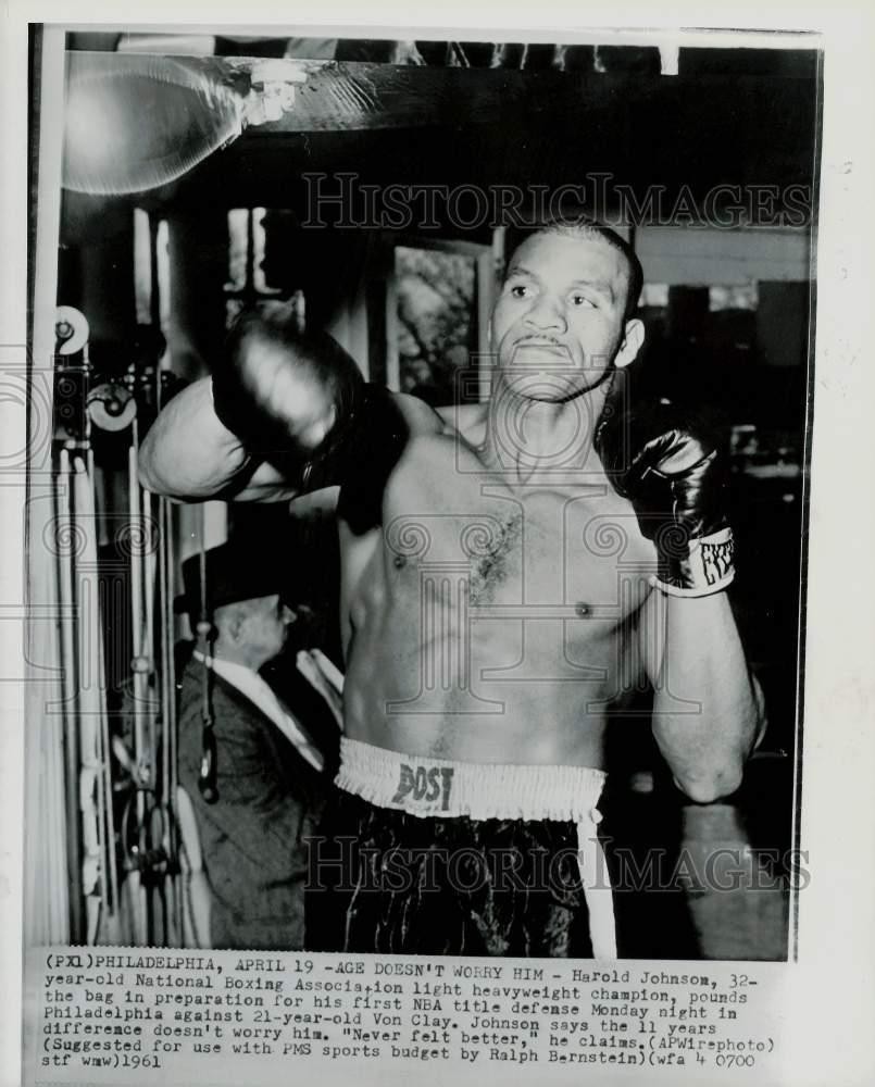 1961 Press Photo Harold Johnson, light heavyweight boxing champion, Philadelphia 1961 Press Photo Harold Johnson, light heavyweight boxing champion, Philadelphia