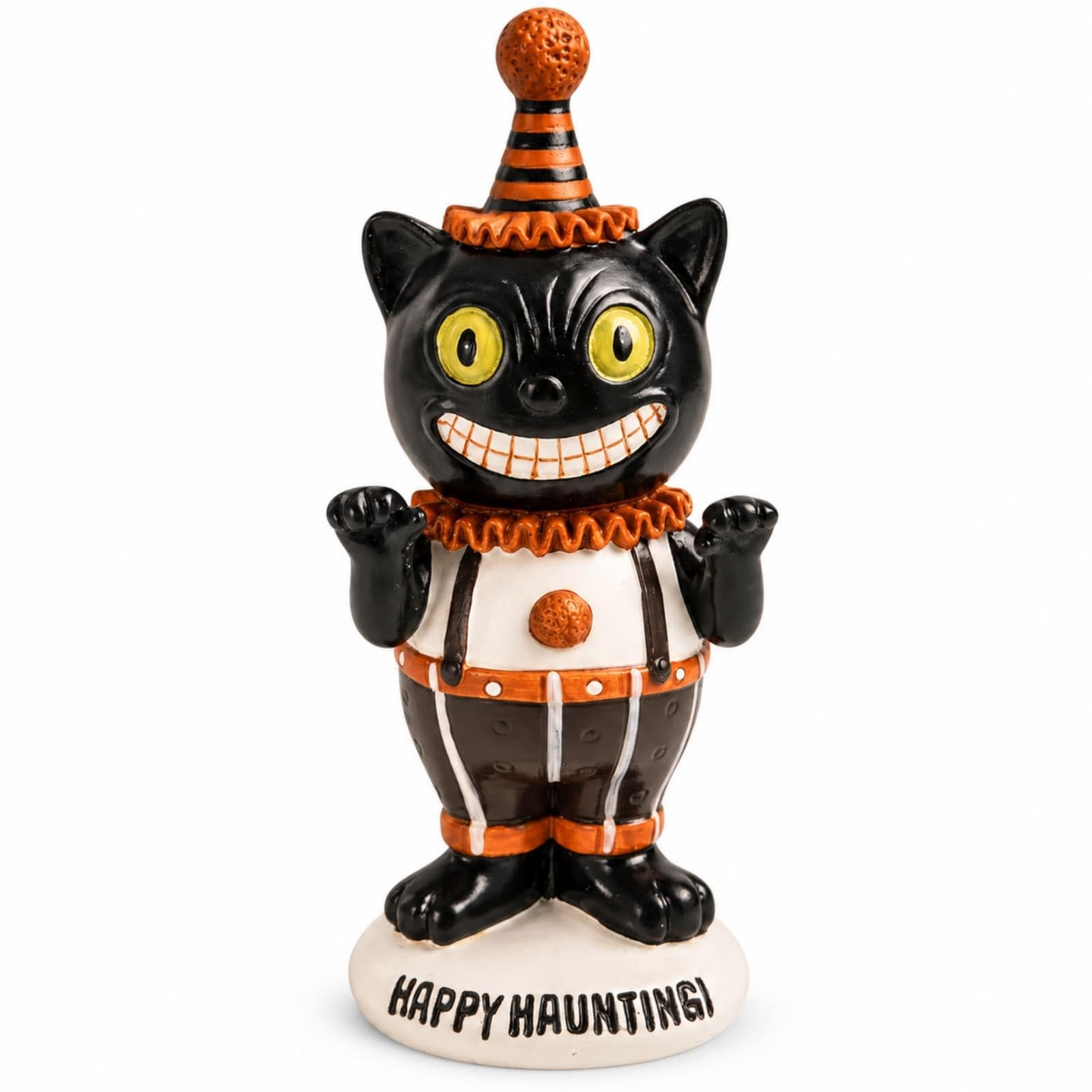 Vintage Halloween Black Cat Figurine, Table, Shelf Home Decor