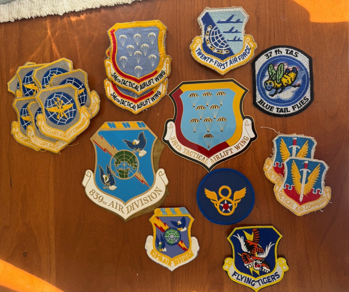 Lot Of 17 Vintage USAF Unit Squadron Division Air Force Patches Emblems
