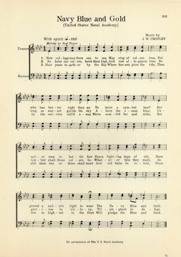 UNITED STATES NAVAL ACADEMY Songs c1927 \