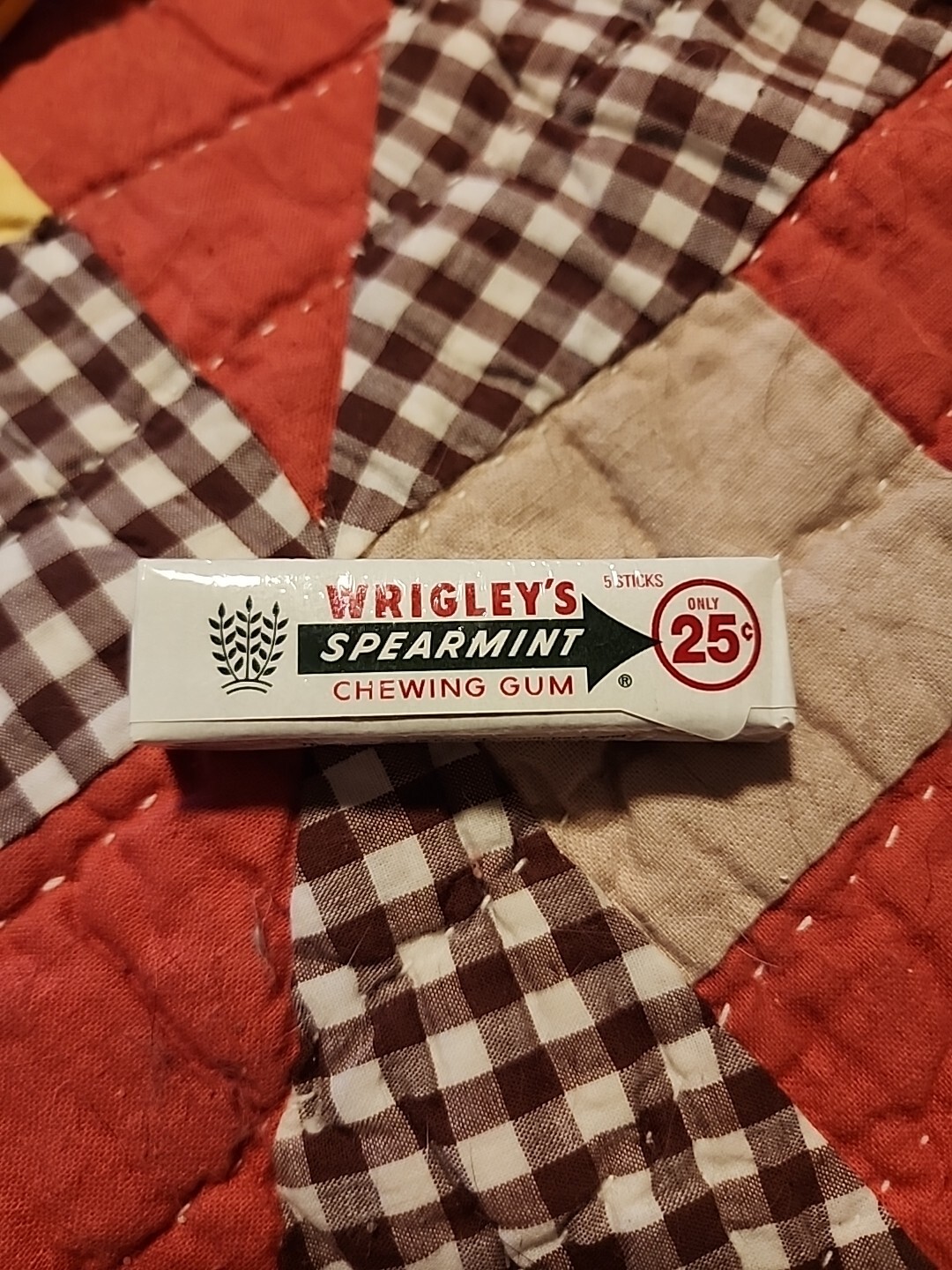 VINTAGE UNOPENED WRIGLEYS SPEARMINT CHEWING GUM .25c 