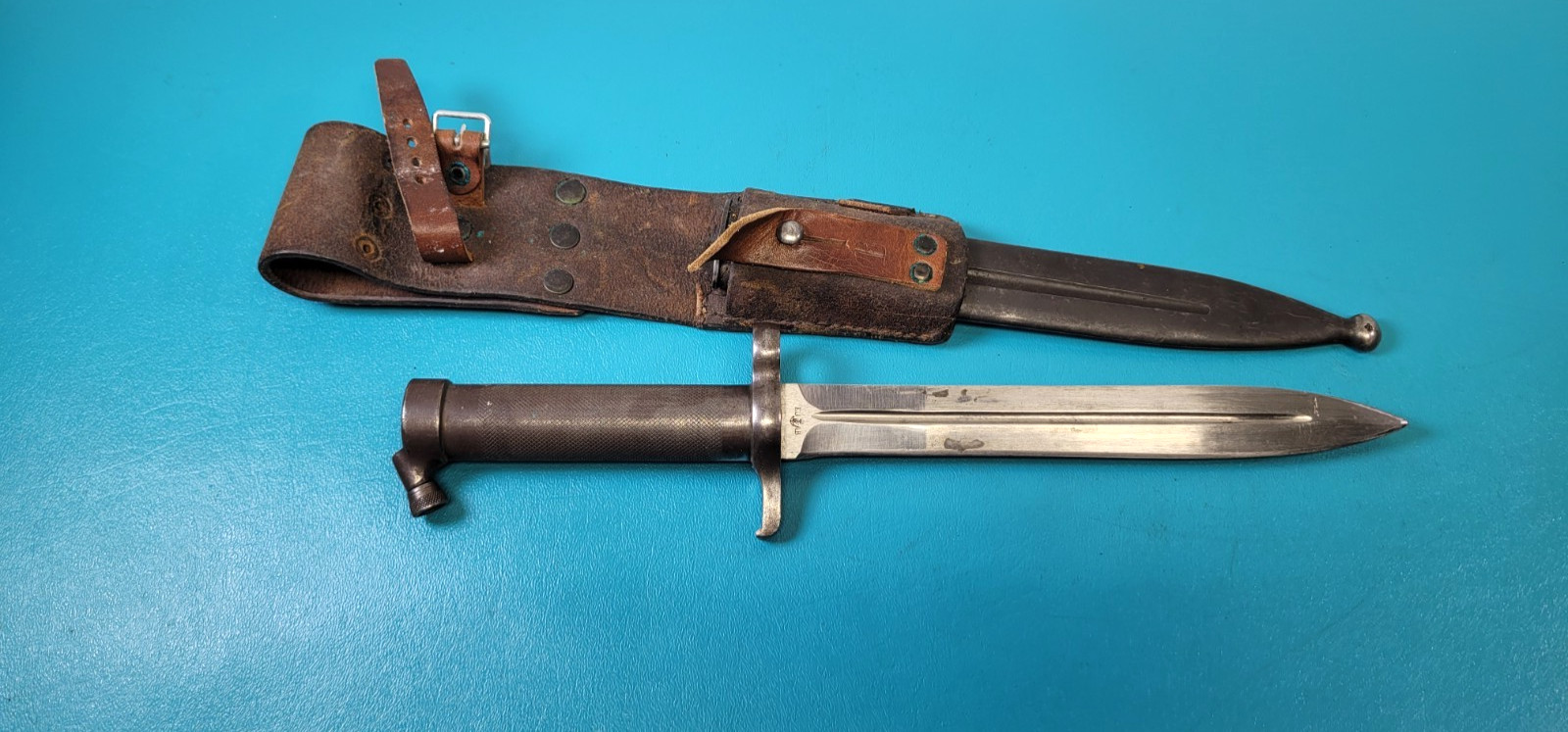 Antique Swedish Model 1896 Rifle Bayonet EJAB + Scabbard & Frog TR855